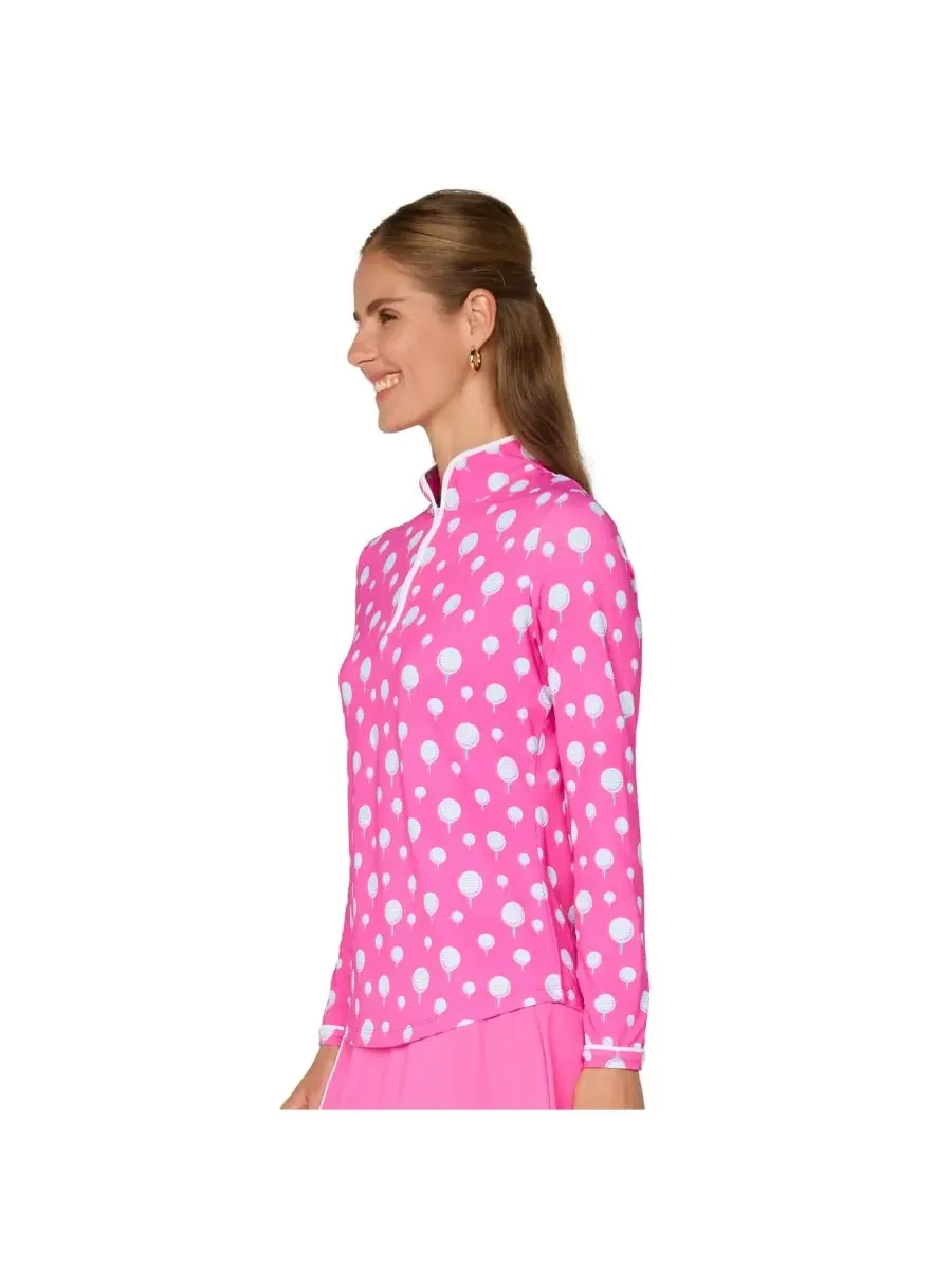 G Lifestyle Binding Quarter Zip Top G Lifestyle Clothing — изображение 2 из 3, розовый
