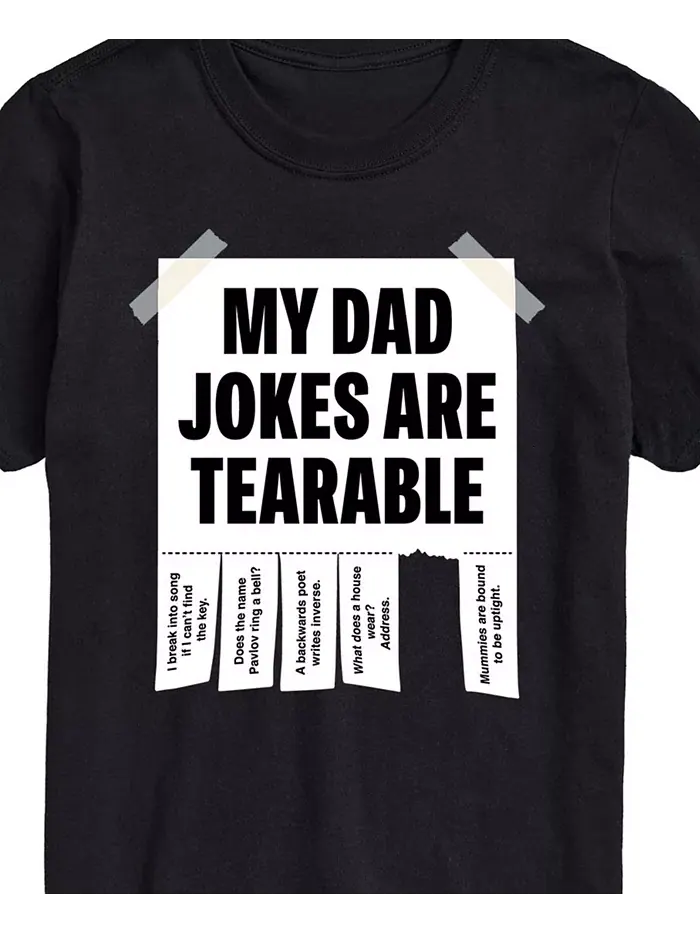 Мужская футболка с коротким рукавом My Dad Jokes are Tearable AIRWAVES — изображение 2 из 3, черный