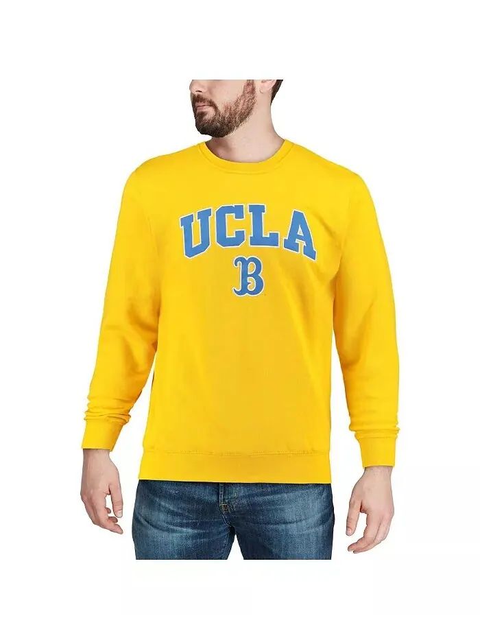 Мужская толстовка UCLA Bruins Arch & Logo с круглым вырезом Colosseum — изображение 4 из 4, золото