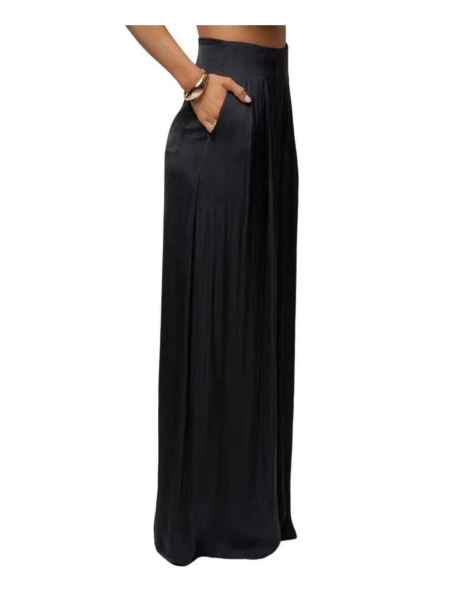 Брюки женские с защипами Core Form Pleated Trouser JLUXLABEL — изображение 2 из 5, черный
