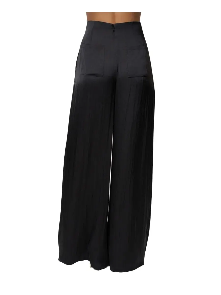 Брюки женские с защипами Core Form Pleated Trouser JLUXLABEL — изображение 3 из 5, черный