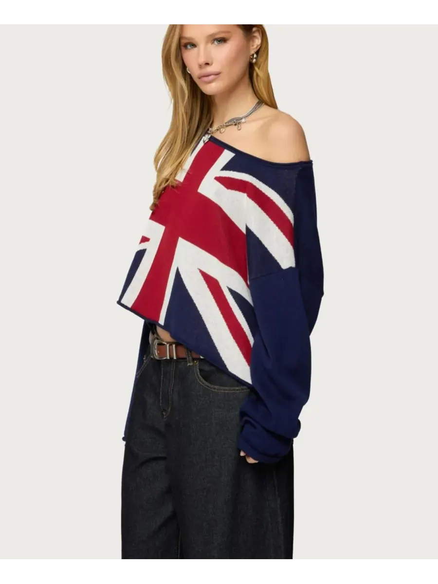 Женский свитер London Babe Edikted — изображение 4 из 5, темно-синий