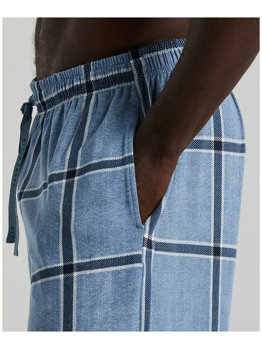 Мужские клетчатые пижамные штаны Deluxe Touch Perry Ellis Portfolio — изображение 3 из 4, синий