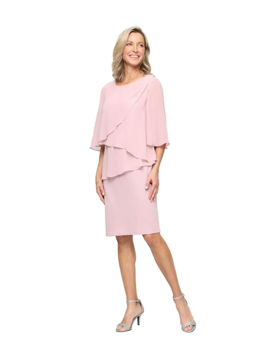 Женское платье-футляр SL Fashions — изображение 1 из 3, пудровый розовый