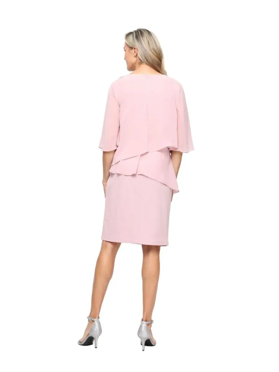 Женское платье-футляр SL Fashions — изображение 3 из 3, пудровый розовый