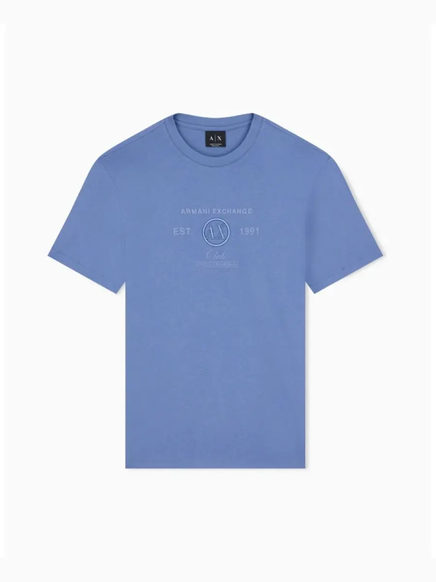 Футболка с длинным рукавом Letterman Logo A|X Armani Exchange — изображение 1 из 8, винтажный индиго