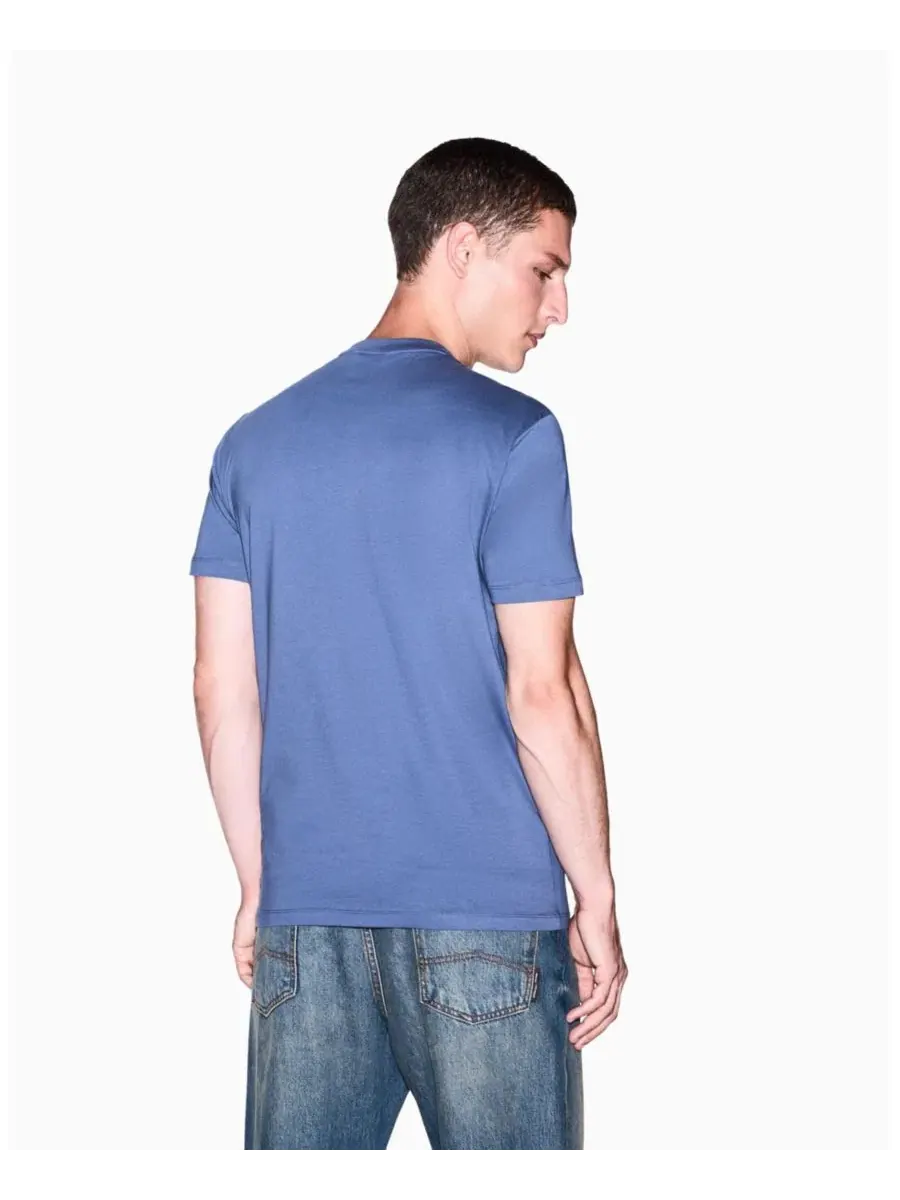 Футболка с длинным рукавом Letterman Logo A|X Armani Exchange — изображение 5 из 8, винтажный индиго