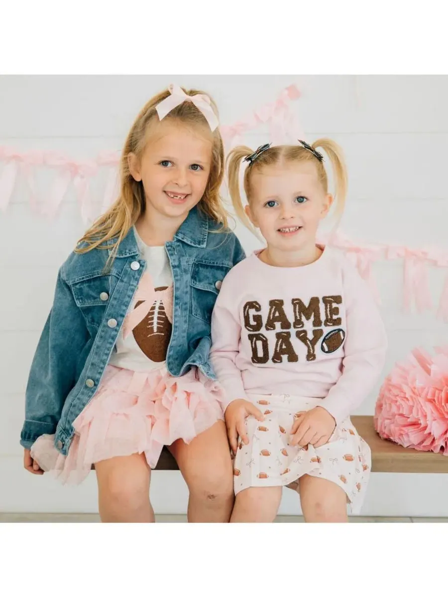 Джинсовая куртка с принтом и бантом Cheer Bow Patch Sweet Wink — изображение 5 из 5, джинсовый синий