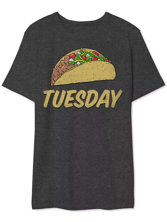 Футболка мужская с принтом Taco Tuesday AIRWAVES — изображение 1 из 1, темно-серый