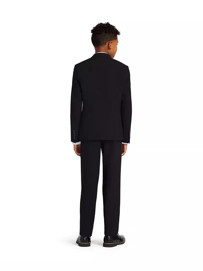 Большие мальчики Slim Fit эластичные брюки для машинной стирки Calvin Klein — изображение 5 из 9, черный
