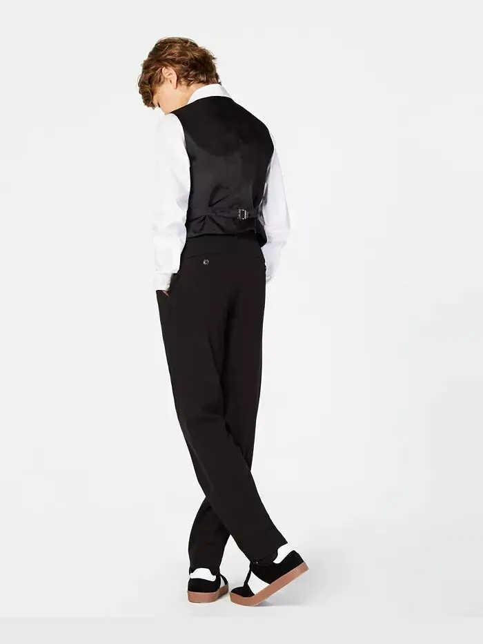 Большие мальчики Slim Fit эластичные брюки для машинной стирки Calvin Klein — изображение 8 из 9, черный