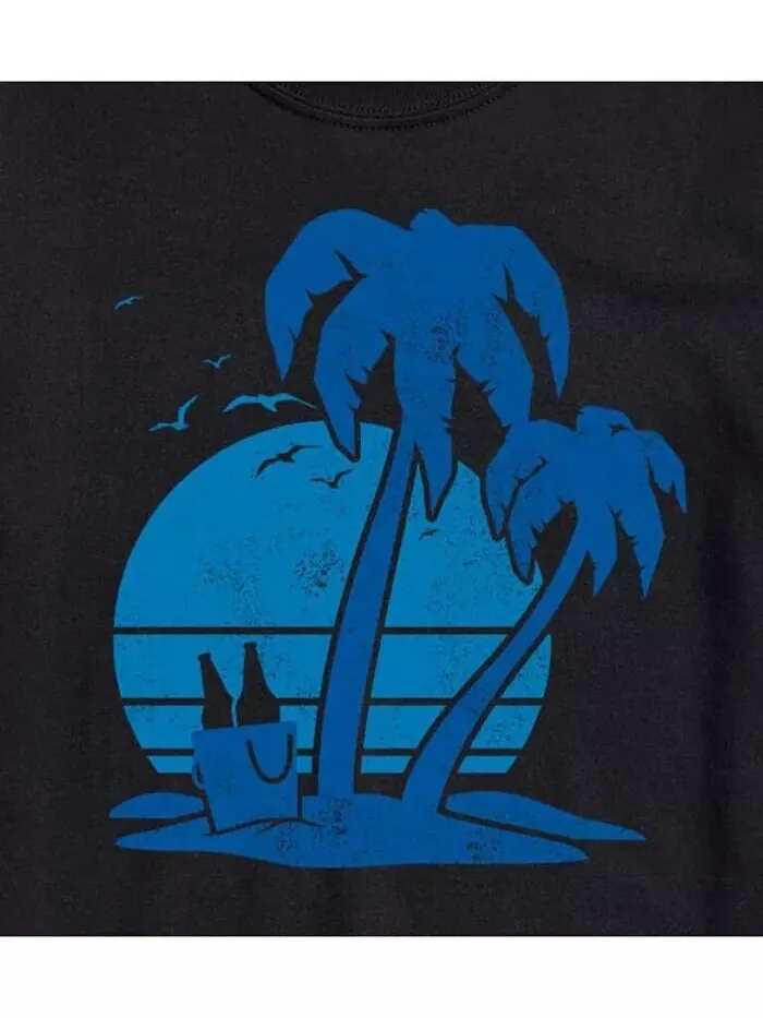 Мужская футболка с короткими рукавами Hybrid Apparel Beach and Beer AIRWAVES — изображение 3 из 3, черный