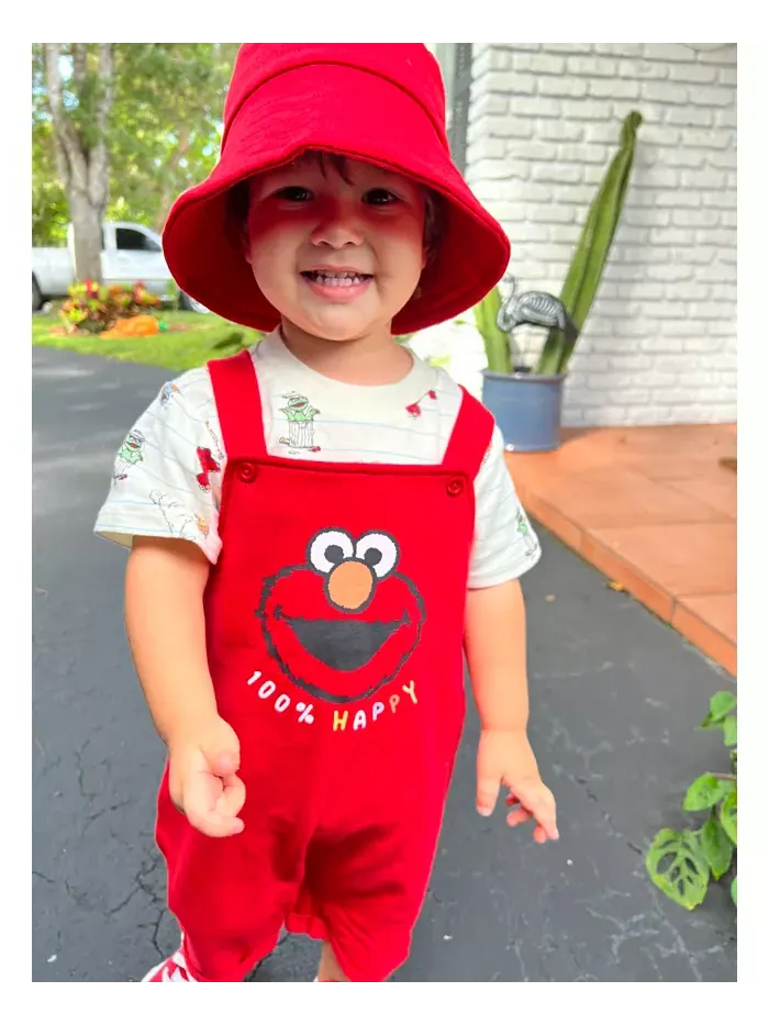 Попробуйте комплект одежды для мальчиков Baby Boys Sesame Street Elmo из мягкого велюра: — изображение 2 из 8, красный/белый