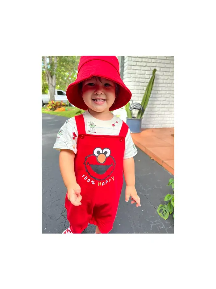 Попробуйте комплект одежды для мальчиков Baby Boys Sesame Street Elmo из мягкого велюра: — изображение 7 из 8, красный/белый