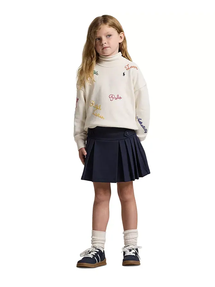 Детская плиссированная юбка-шорты для девочек размеров 2T-6X Polo Ralph Lauren — 1