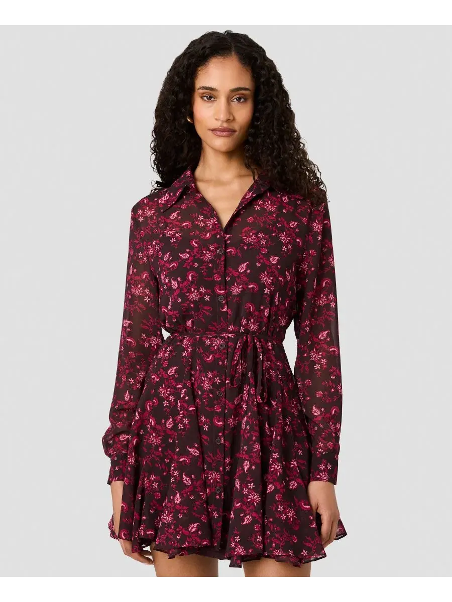 Платье мини с принтом Marina Aurora Floral French Connection — изображение 6 из 6, розовый мульти