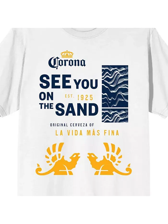 Футболка Big & Tall See You On The Sand белая - 4XLB Corona — изображение 2 из 4, белый