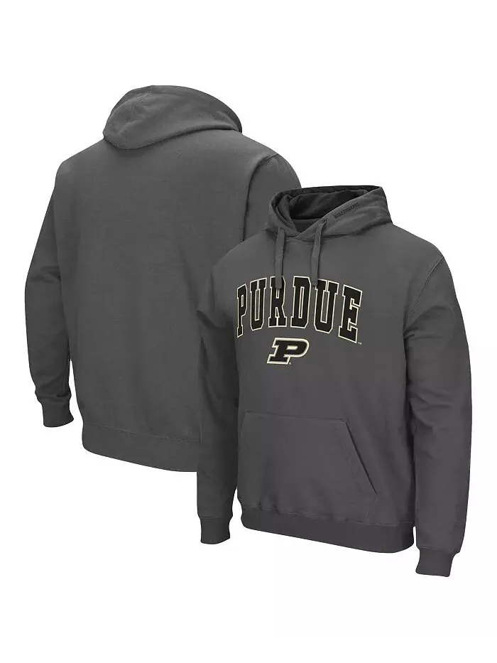 Мужская толстовка с капюшоном Purdue Boilermakers Arch and Logo 3.0 Colosseum — изображение 1 из 3, темно-серый