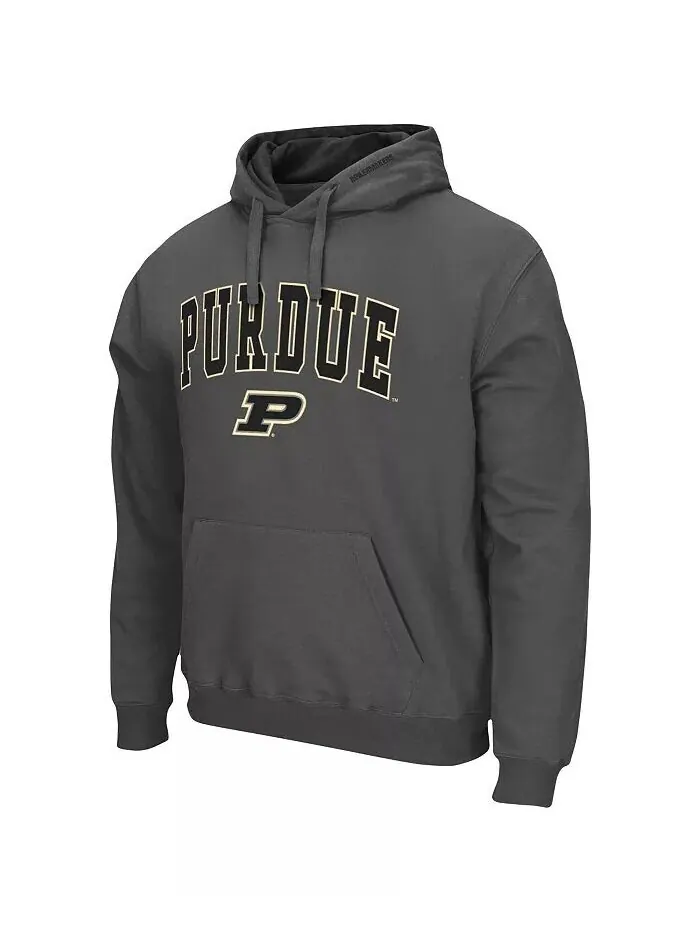 Мужская толстовка с капюшоном Purdue Boilermakers Arch and Logo 3.0 Colosseum — изображение 2 из 3, темно-серый