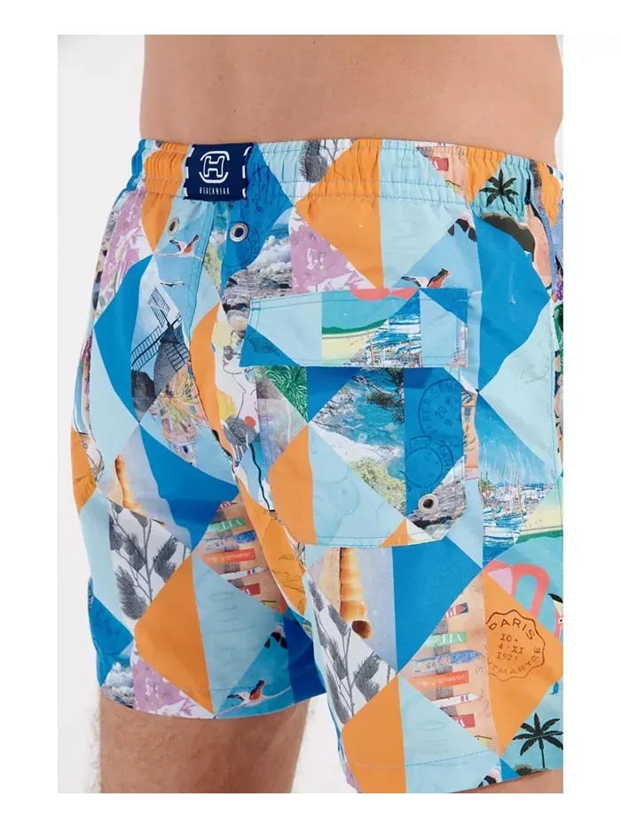 Мужские шорты Port Cros Beach Boxer HOM USA — изображение 4 из 5, синий
