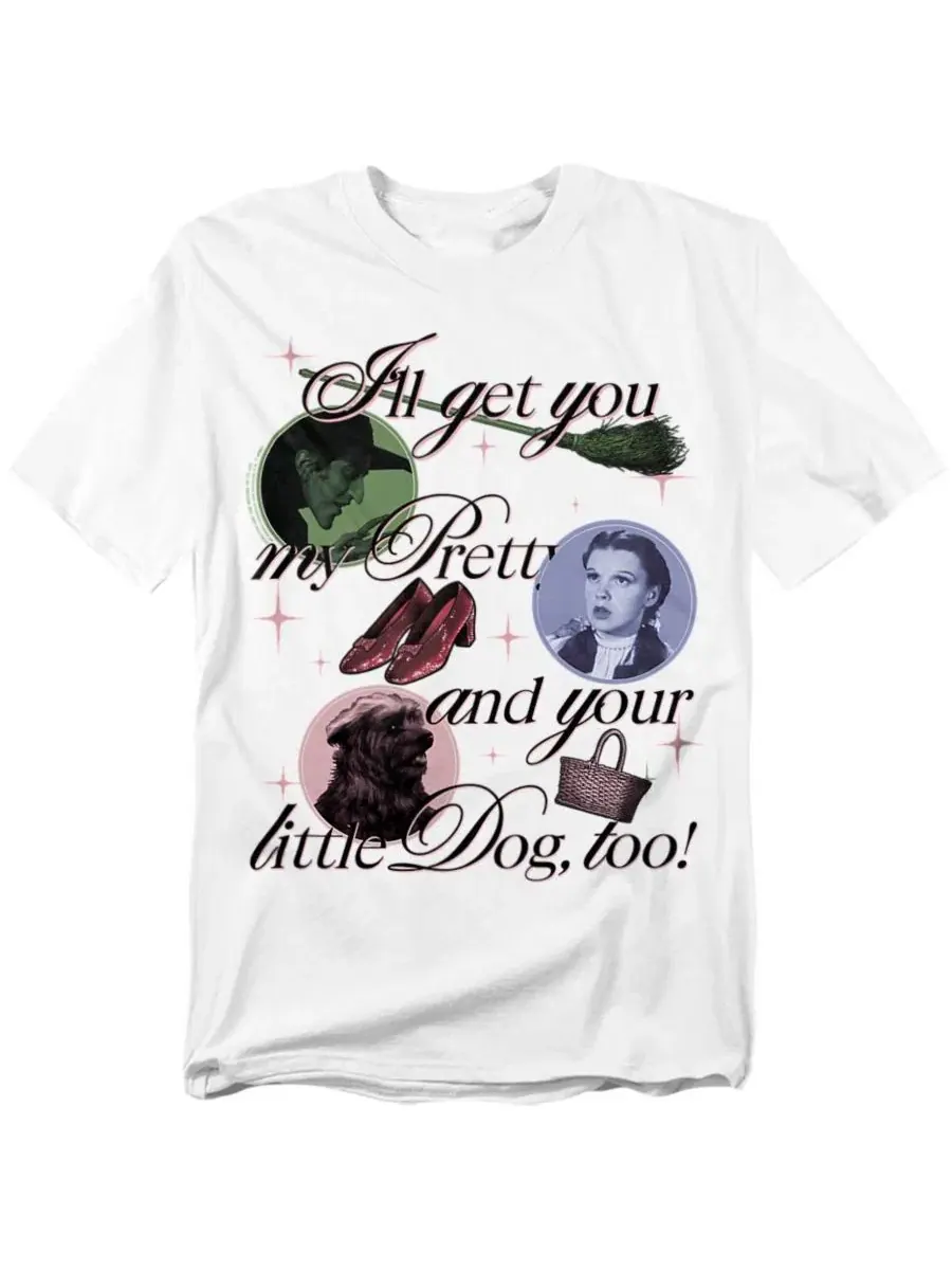 Футболка хлопковая с принтом I'Ll Get You My Pretty Wizard Of Oz — изображение 1 из 3, белый