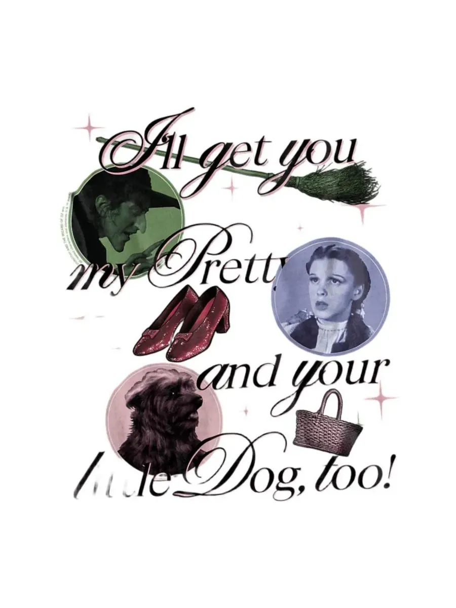 Футболка хлопковая с принтом I'Ll Get You My Pretty Wizard Of Oz — изображение 3 из 3, белый
