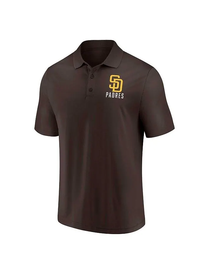 Мужской комплект из двух рубашек-поло с логотипом San Diego Padres коричневого и белого цвета — изображение 2 из 3