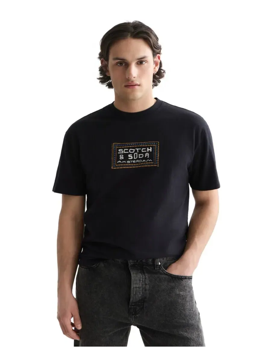 Футболка с вышитым логотипом SCOTCH & SODA