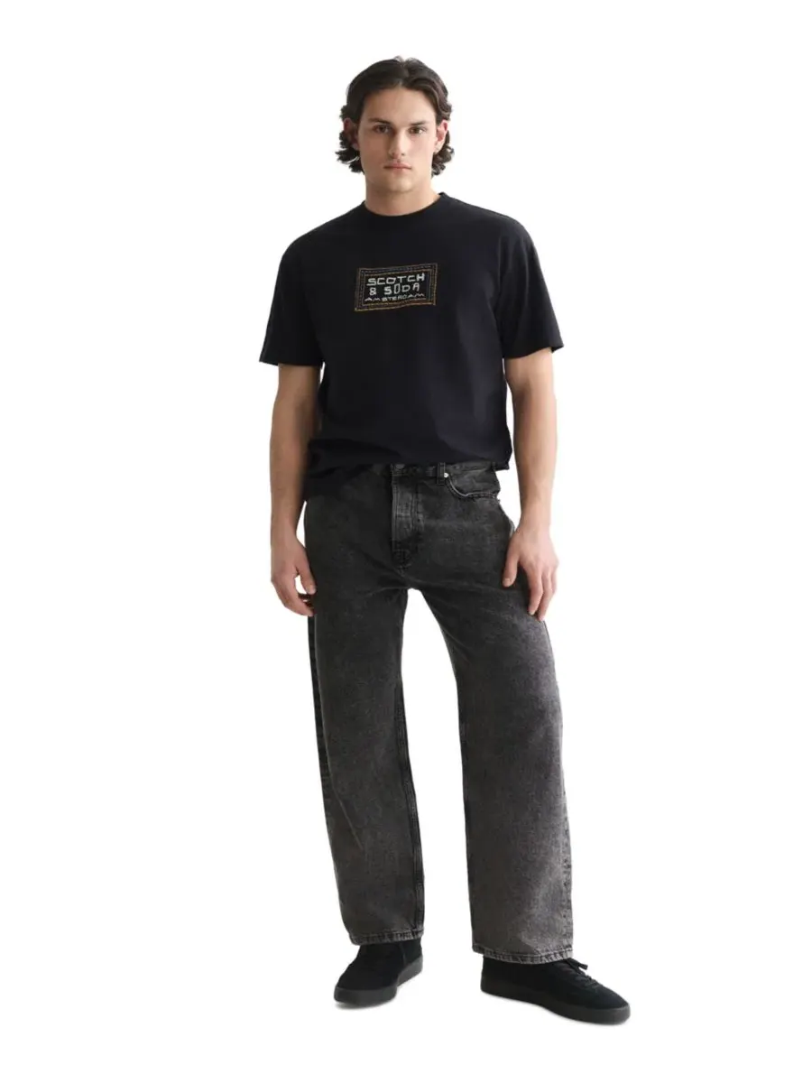 Футболка с вышитым логотипом SCOTCH & SODA — изображение 2 из 6, серый