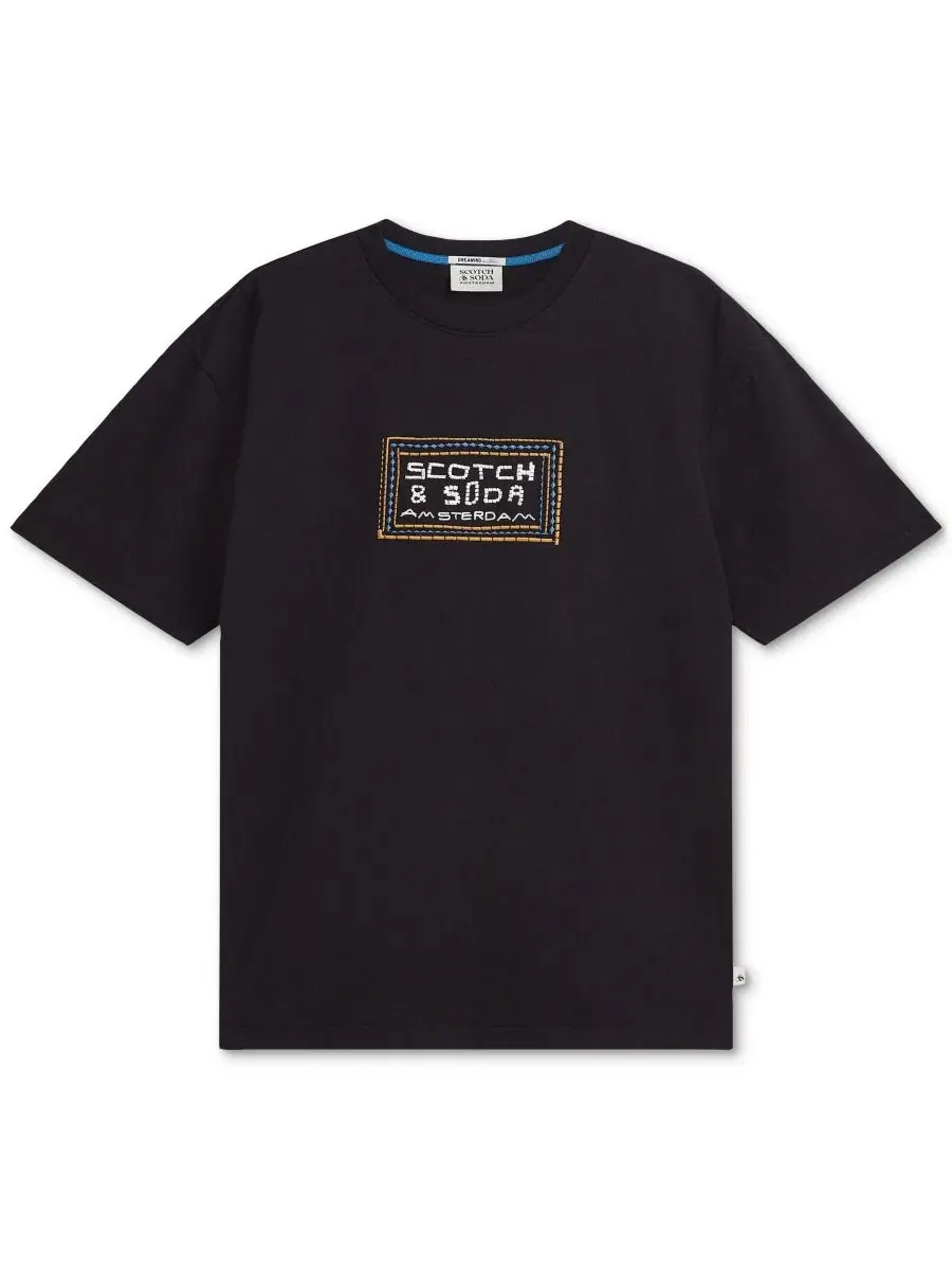 Футболка с вышитым логотипом SCOTCH & SODA — изображение 5 из 6, серый