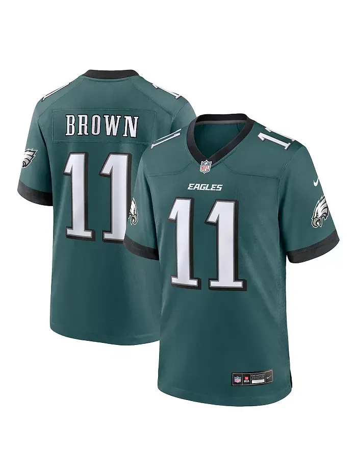 Мужская игровая футболка A.J. Midnight Philadelphia Eagles Team Game Jersey Nike — изображение 1 из 3, зеленый