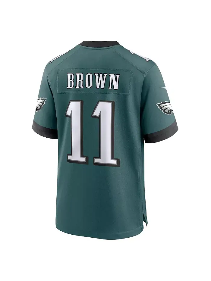 Мужская игровая футболка A.J. Midnight Philadelphia Eagles Team Game Jersey Nike — изображение 3 из 3, зеленый