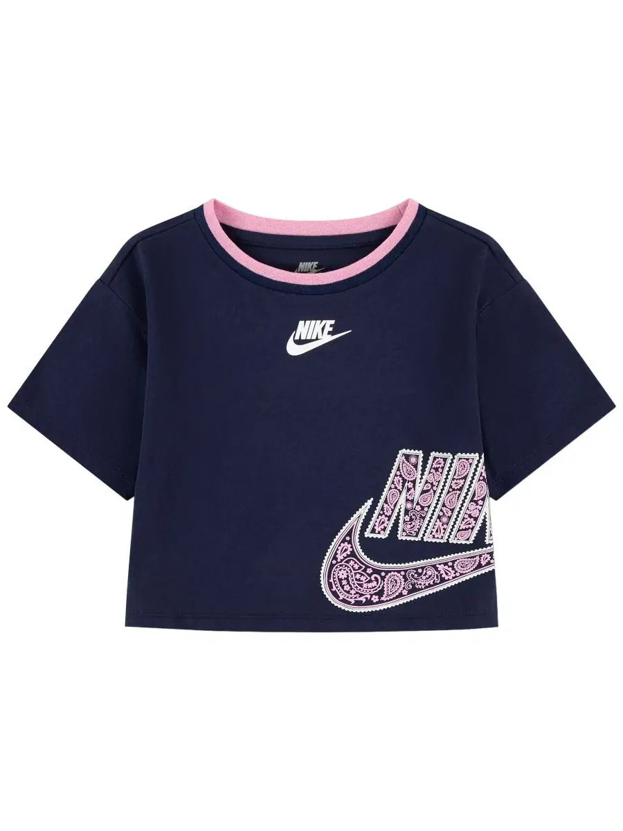 Футболка с коротким рукавом Retro Remix Nike — изображение 1 из 3, темно-синий