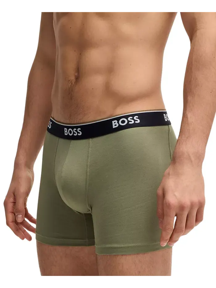 Мужские боксеры Power 3-Pk с логотипом на резинке Hugo Boss — изображение 3 из 6, мульти