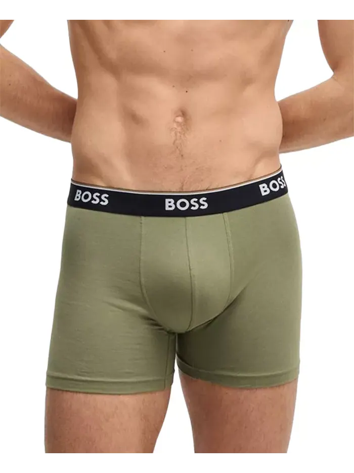Мужские боксеры Power 3-Pk с логотипом на резинке Hugo Boss — изображение 4 из 6, мульти