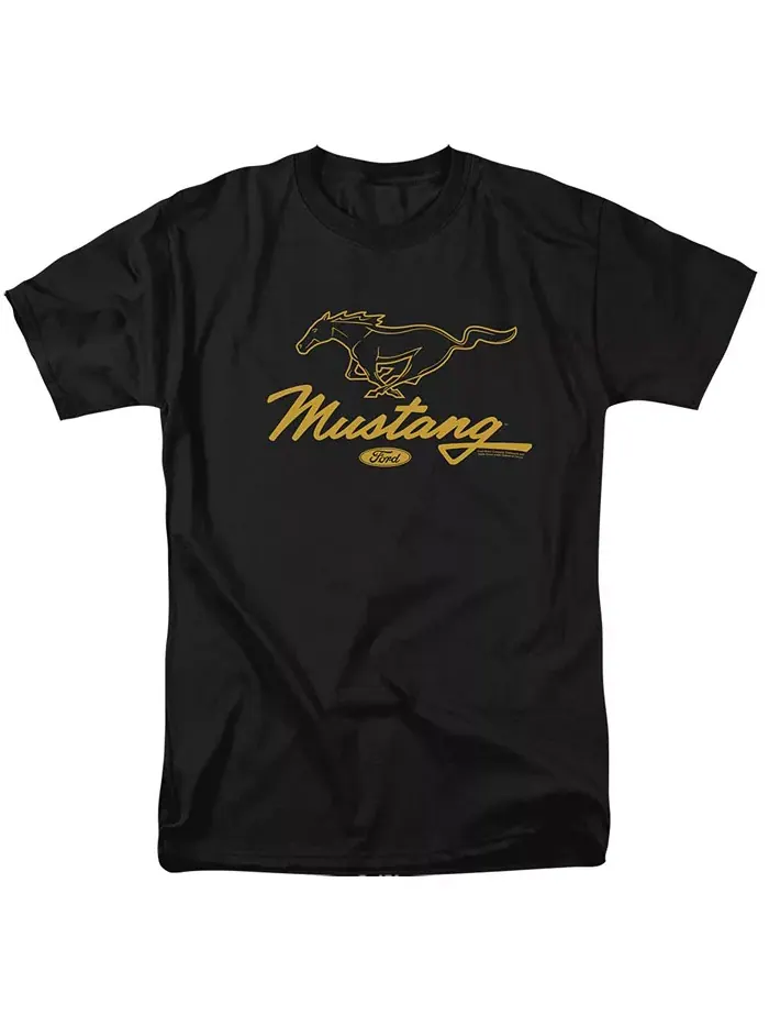 Мужская футболка Ford Pony Script Mustang — изображение 1 из 3, черный