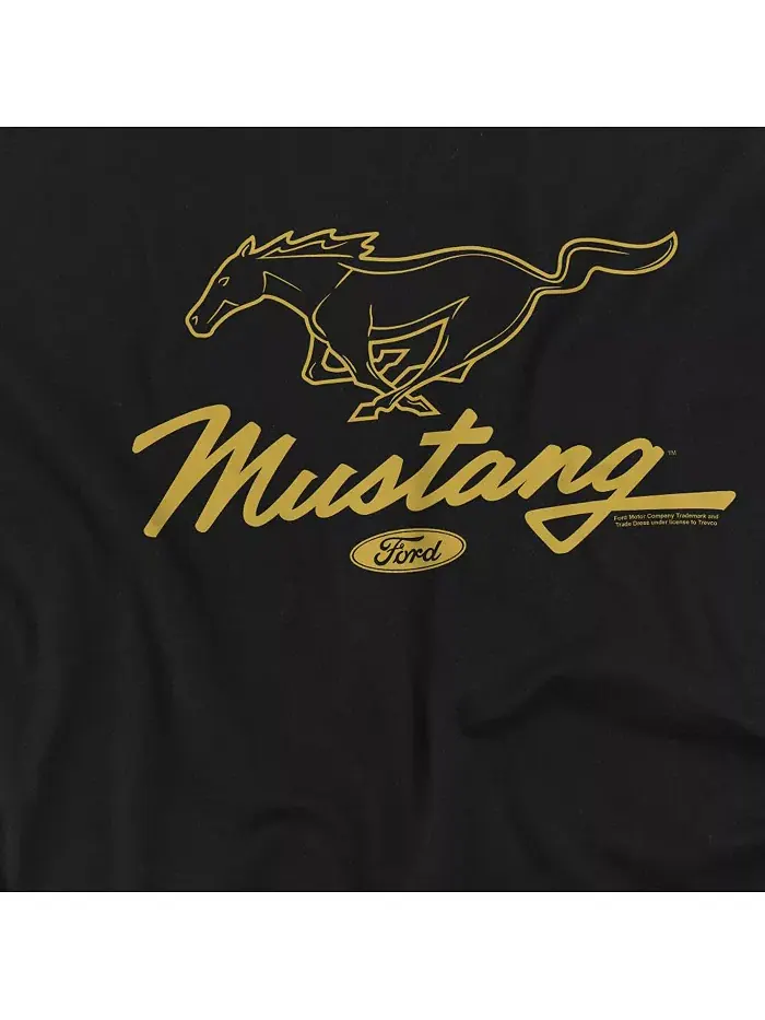 Мужская футболка Ford Pony Script Mustang — изображение 2 из 3, черный