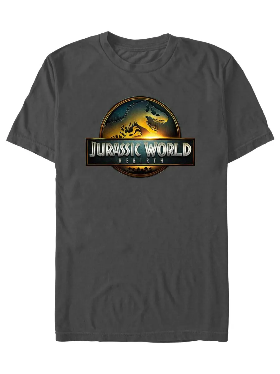 Мужская футболка Jurassic World Rebirth, стандартный крой Fifth Sun — изображение 1 из 3, темно-серый