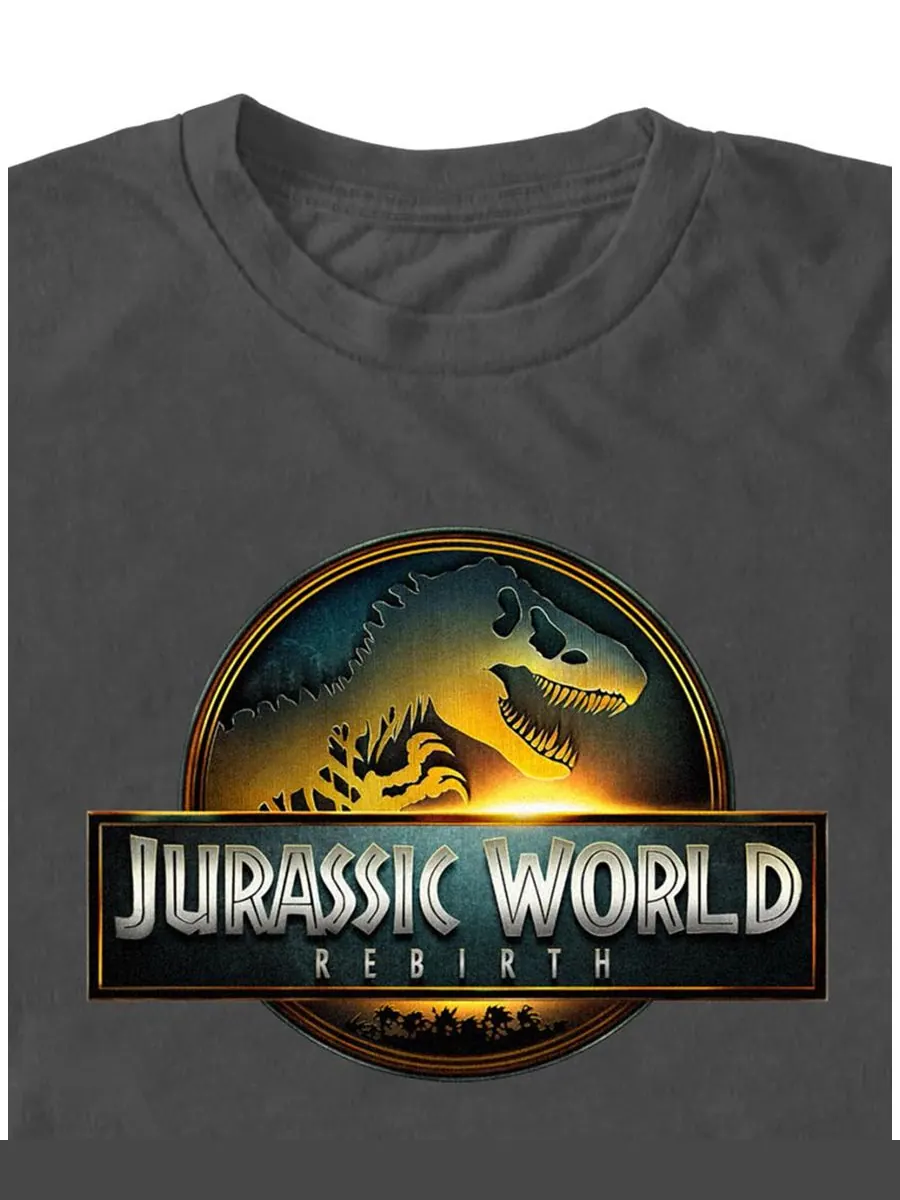 Мужская футболка Jurassic World Rebirth, стандартный крой Fifth Sun — изображение 2 из 3, темно-серый