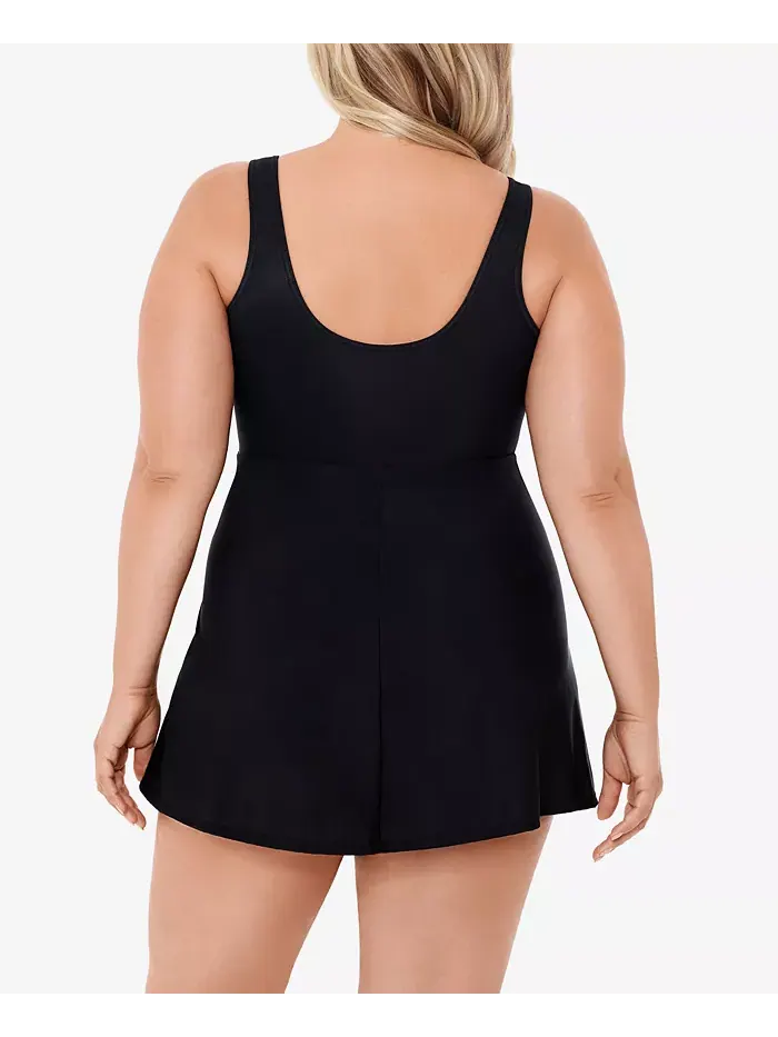 Женское купальное платье Marais с контролем живота из коллекции Must Haves Plus Size Miraclesuit — изображение 2 из 3, черный