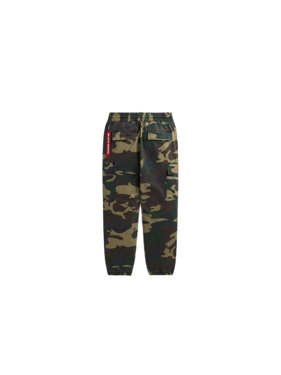 Мужские хлопковые спортивные брюки Alpha Industries, Woodland camo — изображение 3 из 3