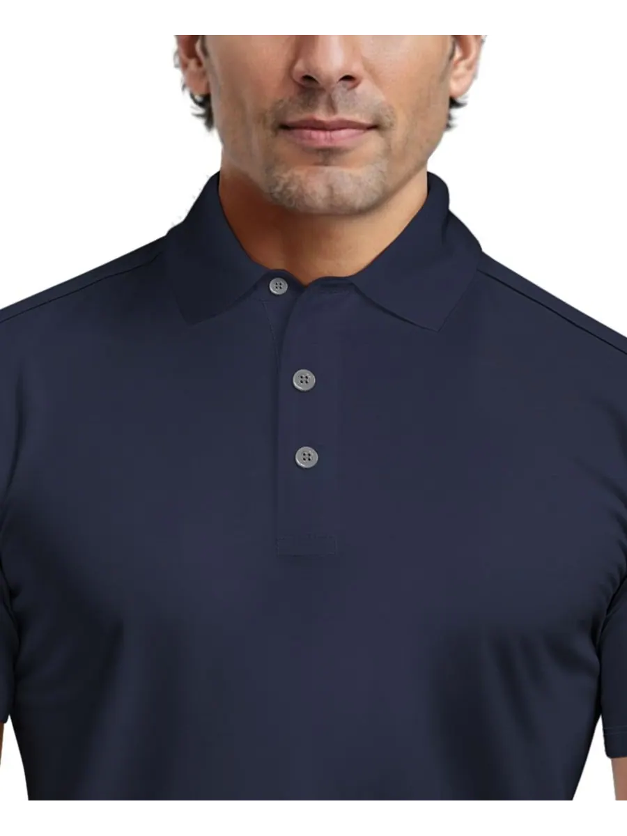 Мужская однотонная поло-рубашка с охлаждающей текстурой PGA TOUR, Peacoat — изображение 3 из 4