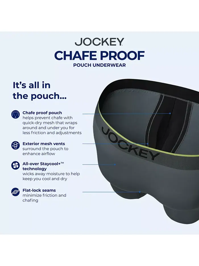Мужские боксеры Chafe Proof Pouch Microfiber 7" – набор из 3 штук Jockey — изображение 6 из 7