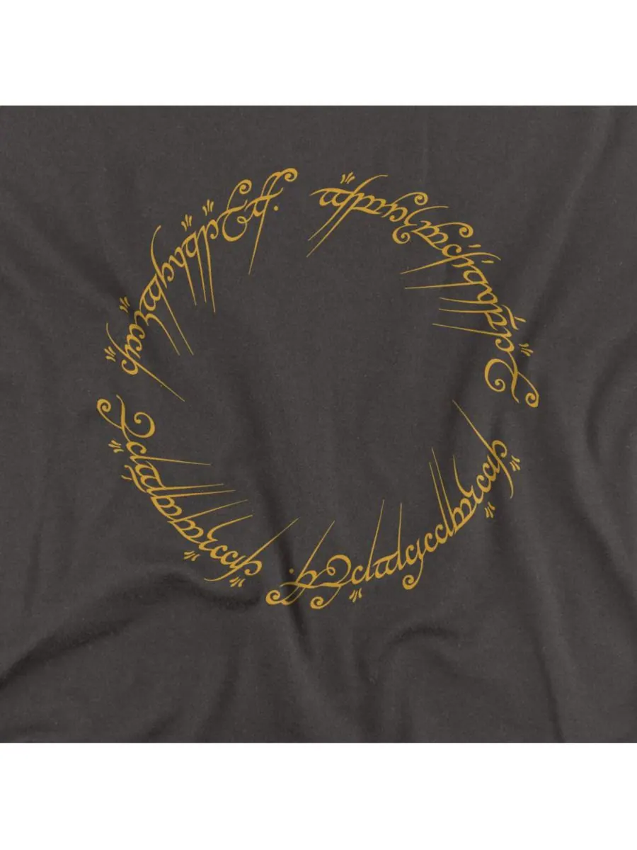 Мужская футболка Единое кольцо Lord Of The Rings — изображение 2 из 3, темно-серый