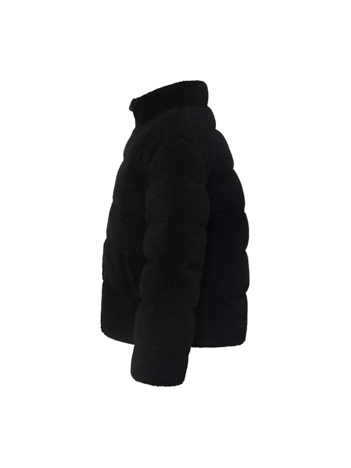 Пуховая куртка Big Girls Sherpa с подкладкой из овчины Rokka&Rolla — изображение 6 из 10, черный