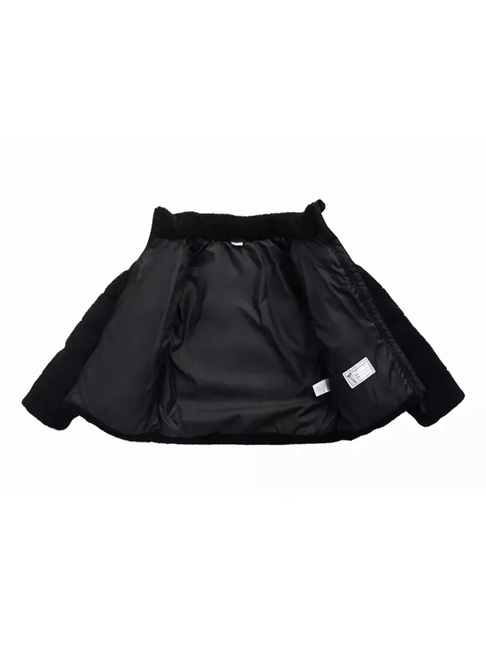 Пуховая куртка Big Girls Sherpa с подкладкой из овчины Rokka&Rolla — изображение 8 из 10, черный