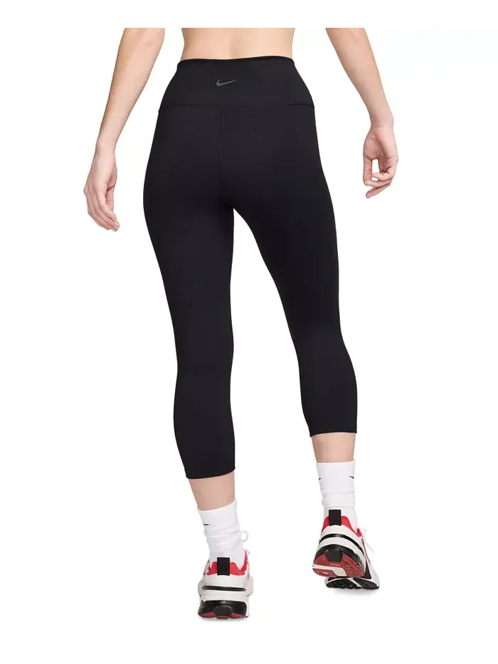Женские леггинсы One High-Waisted Cropped-Length Nike — изображение 2 из 6, черный/черный