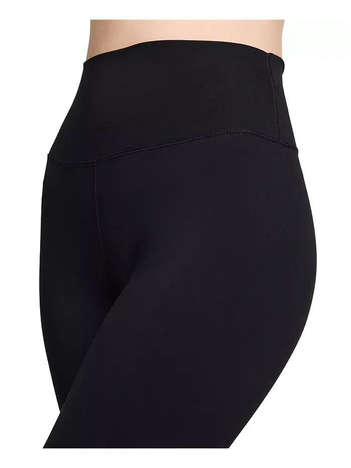 Женские леггинсы One High-Waisted Cropped-Length Nike — изображение 6 из 6, черный/черный