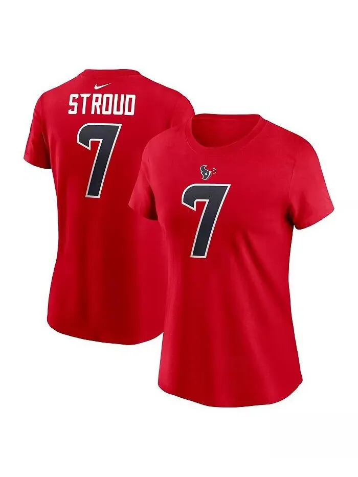 Женский С . Футболка Stroud Red Houston Texans с именем и номером игрока Nike — изображение 1 из 3, красный