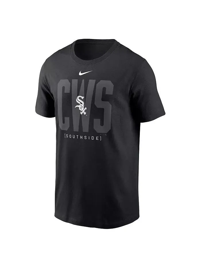 Мужская модная футболка Chicago White Sox в черном цвете Nike — изображение 3 из 3